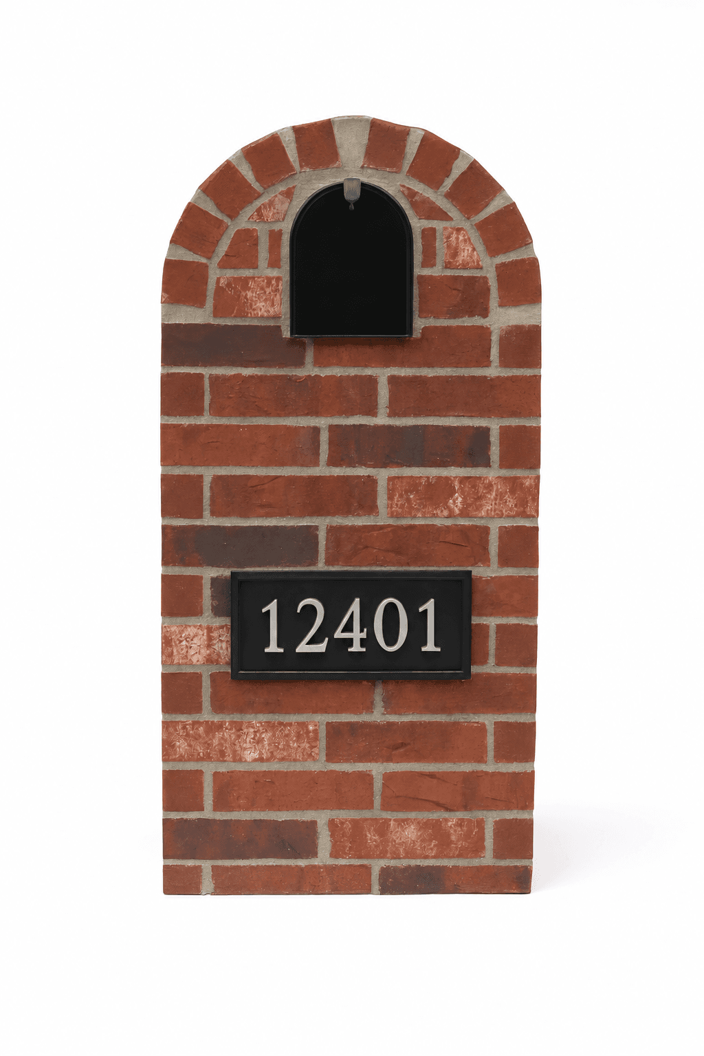 Arch brick mailbox column