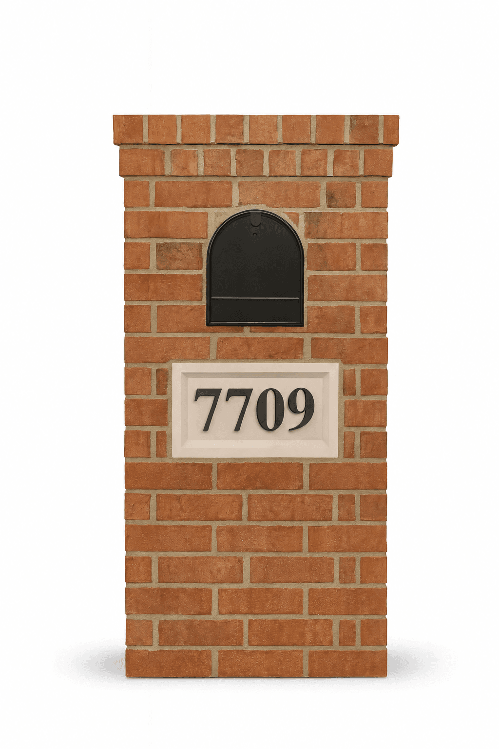 Heritage brick mailbox column