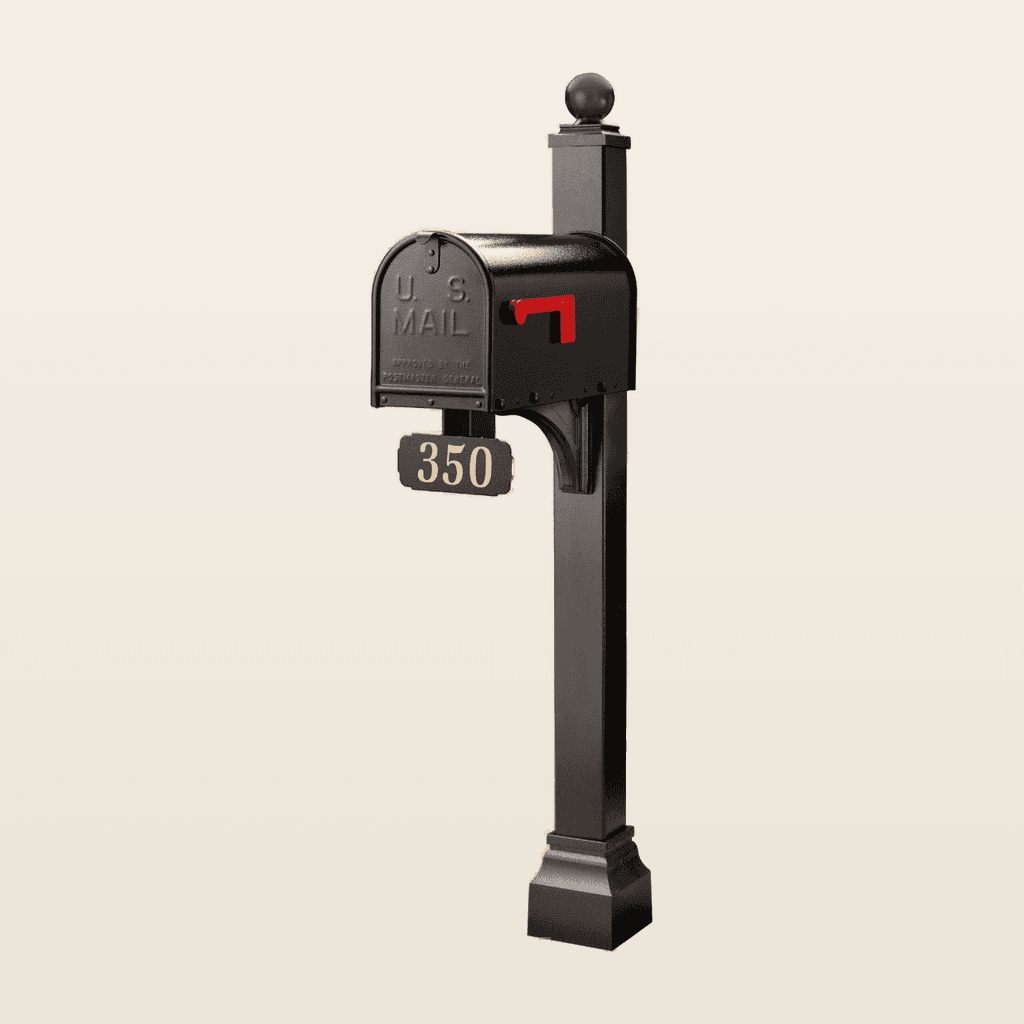 Real mailbox example — mid-century modern wood and metal mailbox